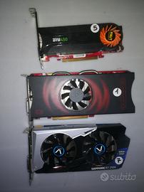 lotto schede video PCI  Ddr5  1gb perfetti 