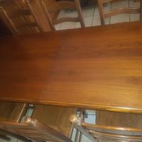 tavolo legno noce +10 sedie 