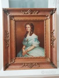 quadro olio su tela dama viennese