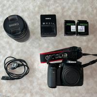 FULL KIT Canon 70d + obbiettivo 18-135 + accessori