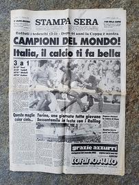 Stampa sera 12 luglio 1982-campioni del mondo