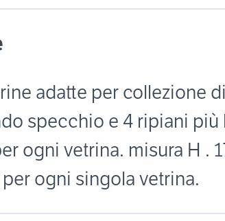 vetrina per esposizione 