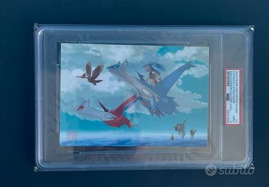 Pokemon Center Latias Latios Roam Postcard PSA 9