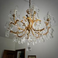 Lampadario in cristallo vintage