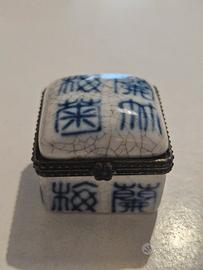 Portagioie Cinese Porcellana Fine Vintage 