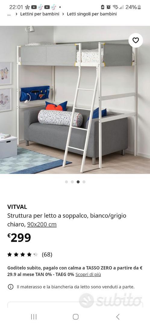 Ikea Vitval Letto Soppalco Ikea Materasso VITVAL Struttura Letto