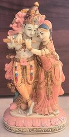 Statuetta di Krishna e Radha