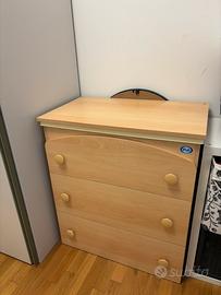 Fasciatoio con cassettoni e vasca