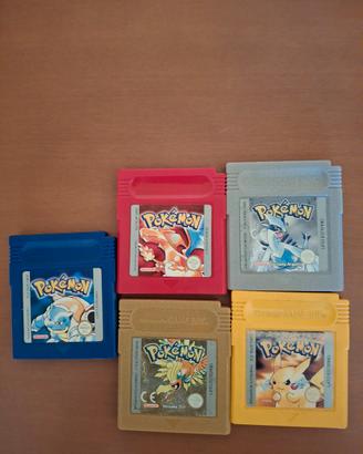  Pokemón Game Boy Rosso Blu Giallo Oro Argento