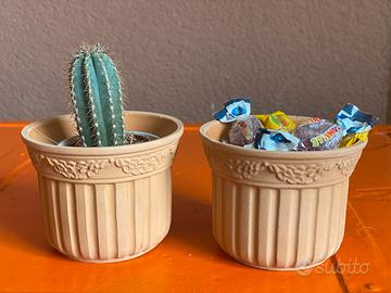 6 vasetti in ceramica decorata – nuovi