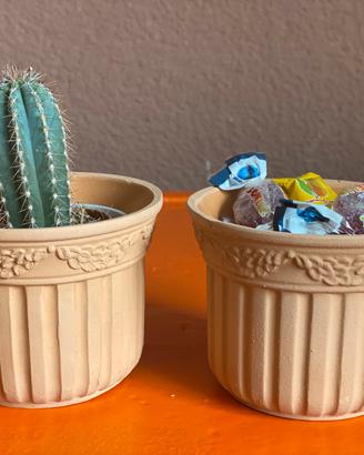 6 vasetti in ceramica decorata – nuovi