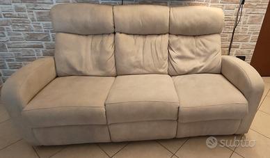 Divano 3 posti con recliner manuale 