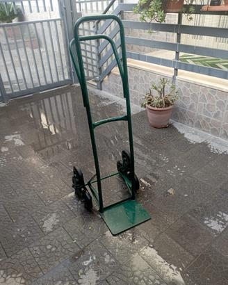 Carrello porta pacchi verde per lavoro