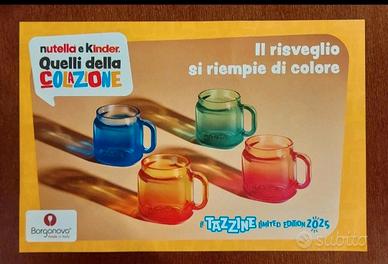 Set di quattro tazzine colorate Nutella Ferrero 