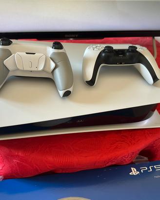 Playstation 5 fat con disco e 2 joypad