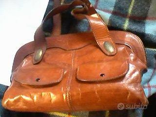 6 Borse HQ VINTAGE Vera PELLE-CUOIO di marca