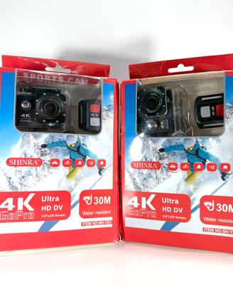 2 go pro ultra 4k con tutti gli avcessori nuove