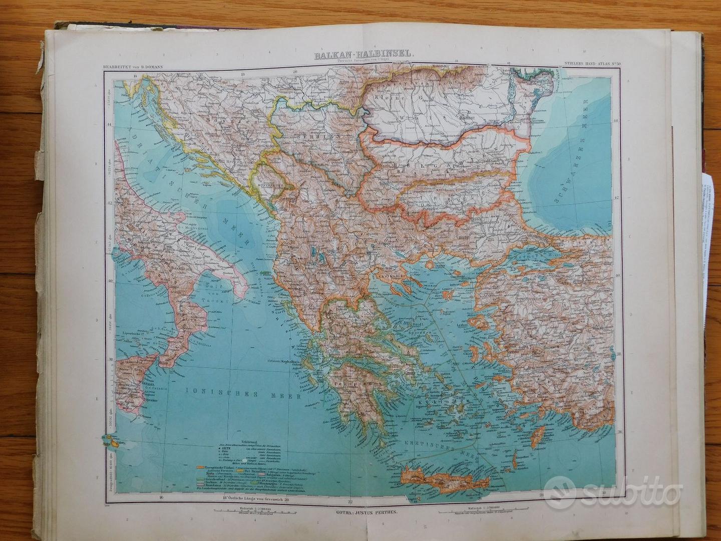 Atlante geografico Stieler del 1909 - Libri e Riviste In vendita a Pordenone