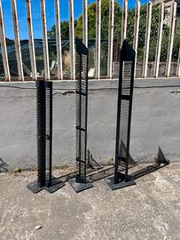 3 Set di porta CD/DVD di diverse altezze in metall