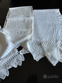 Tre asciugamani in canapa di cotone