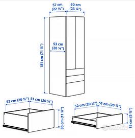 Guardaroba/armadio bambini Ikea Smastad