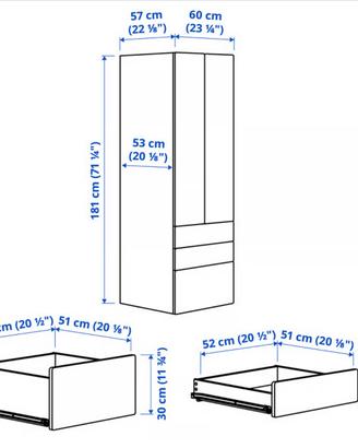 Guardaroba/armadio bambini Ikea Smastad