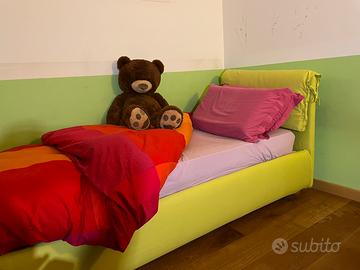 Letto singolo imbottito