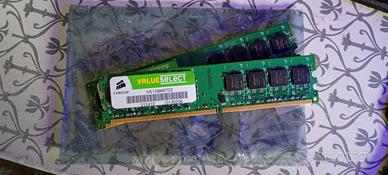 RAM ddr2 x2 2GB Corsair  NON TESTATE