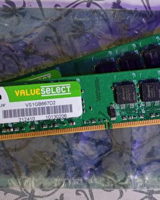 RAM ddr2 x2 2GB Corsair  NON TESTATE