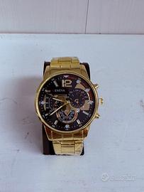 Orologio GENEVA dorato con quadrante nero – Nuovo