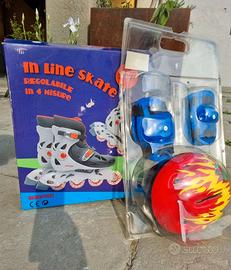 Set Pattini in Linea Biemme originali + Casco