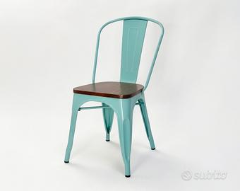 Sedia stile industriale - Verde acqua