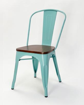 Sedia stile industriale - Verde acqua