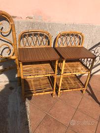 Splendidi pezzi in bambù design anni 60 12 pezzi