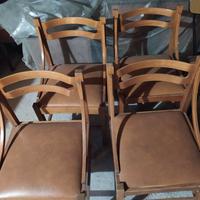 4 sedie stile ICO PARISI + 5 sedie stile anni '70