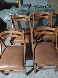 4 sedie stile ICO PARISI + 5 sedie stile anni '70