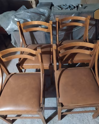 4 sedie stile ICO PARISI + 5 sedie stile anni '70