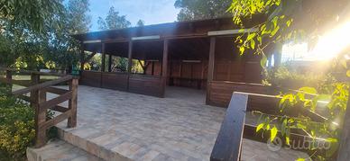 Tettoia portico in legno