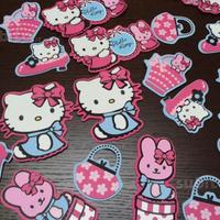 Box set 24 sagome in gomma hello kitty fashion