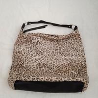 Borsa a spalla beige animalier con paillette OVS 