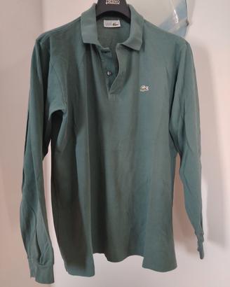 polo lacoste verde maniche lunghe taglia L( 5