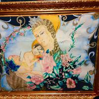 Quadro Madonna con Bambino - Dipinto a mano 