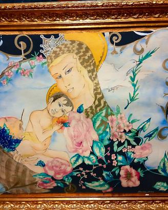 Quadro Madonna con Bambino - Dipinto a mano 