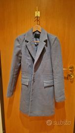 cappotto nunalie taglia s, panno, celeste
