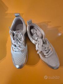 Sneakers donna Primadonna bianco e argento Nr. 36
