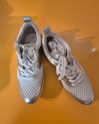 Sneakers donna Primadonna bianco e argento Nr. 36
