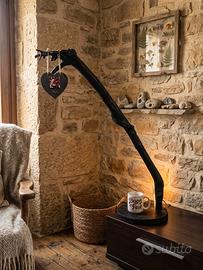 lampada in legno artigianale con tazza in omaggio