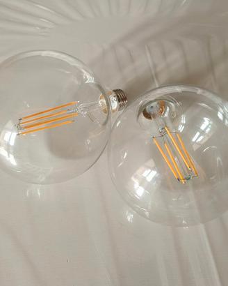 2x lampadina tonda led filamento globo 12,5W E27