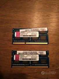 Ram 4gb (2 x 2 gb) ddr3 pc portatile notebook