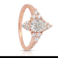 gioieANELLO DIAMANTE CERTIFICATO IGI – ORO ROSA 18